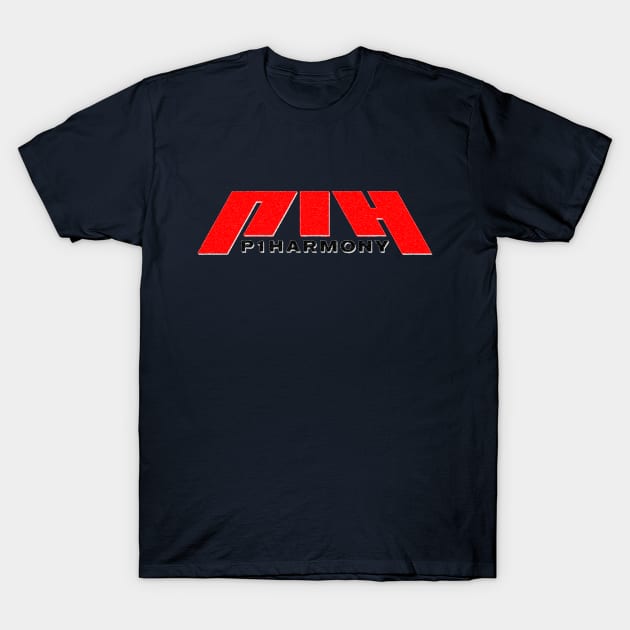 P1HARMONY Retro Mezzotint (Red and Black) T-Shirt by Maries Papier Bleu